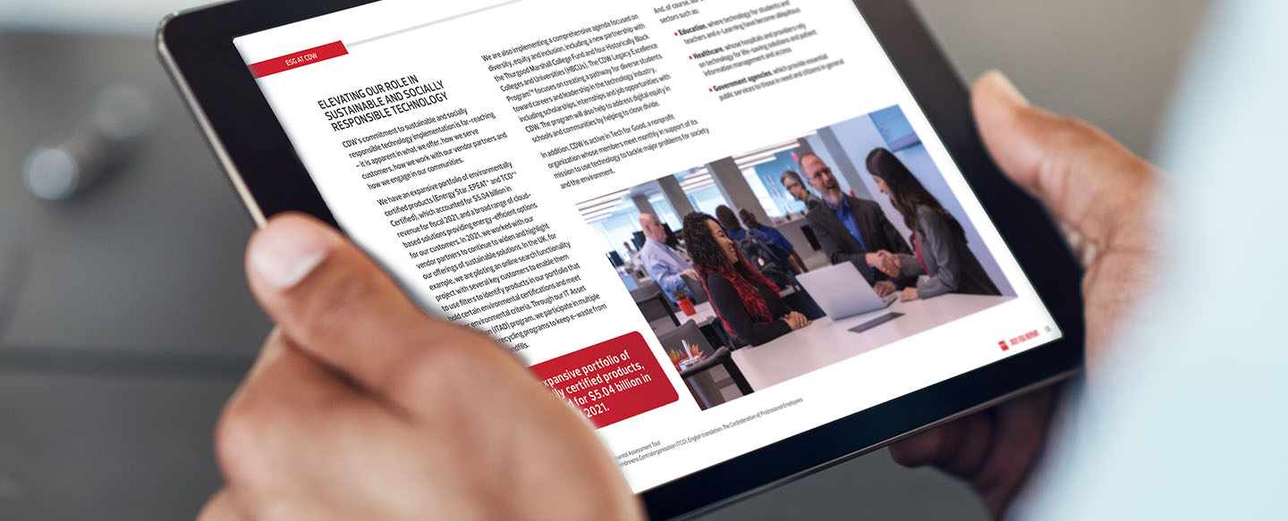 CDW Case Study Image on Tablet in Someone's Hand