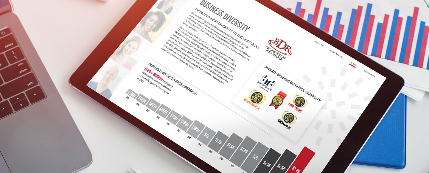 CDW Case Study Image on a tablet