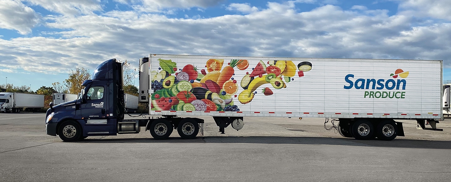 Sanson Produce truck in Cleveland, Ohio