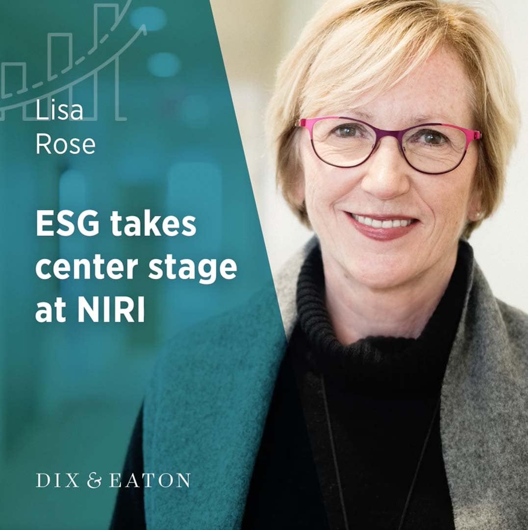 ESG takes center stage at NIRI