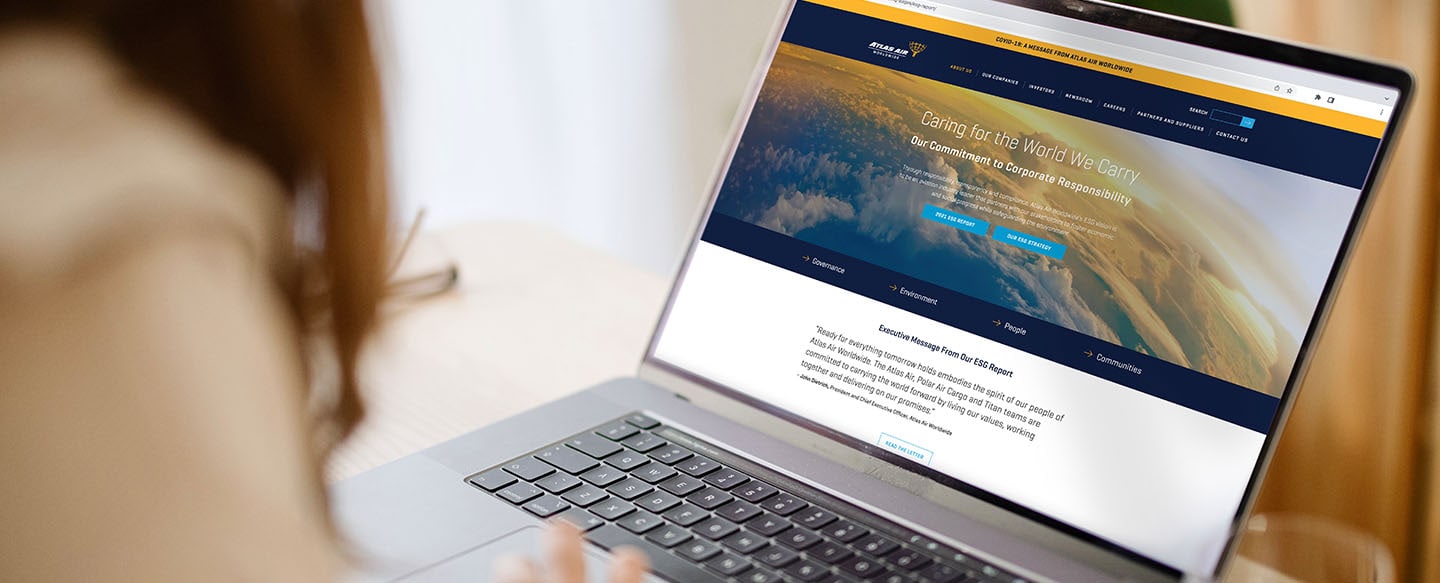 Atlas Air Worldwide's ESG landing page